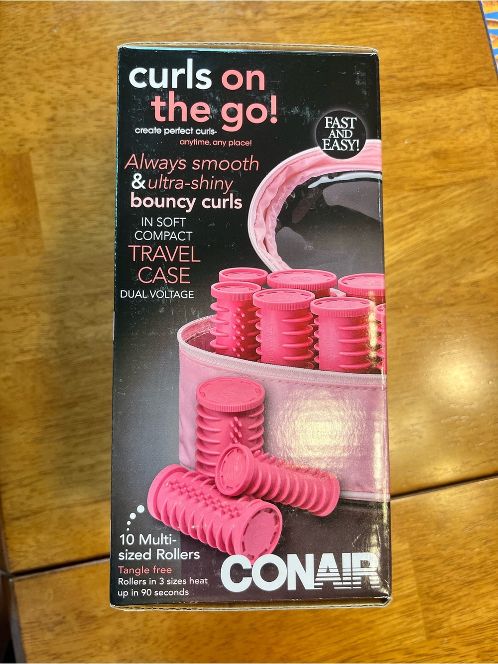 NEW Conair Curls on the Go rollers with travel case